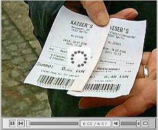 Videobild: Zwei Kaiser's Pfandbons.